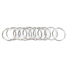 Juego de 10 unids/set de anillos divididos de 1,2x25mm Unisex, accesorios para llavero de joyería DIY, llavero de aleación de Metal plateado 2024 - compra barato