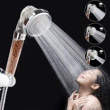 Shower Bath Head Adjustable 3 Mode High Pressure Stone Stream Handheld Shower Head With Negative Ion Activated Ceramic Balls 2024 - buy cheap