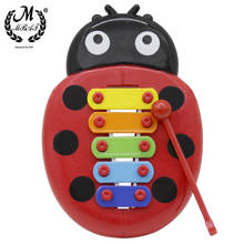 M mbat brinquedo musical de alta qualidade para bebês, crianças, 5 note abs, piano musical, desenho de animal, ladybug, brinquedo educacional colorido para crianças 2024 - compre barato