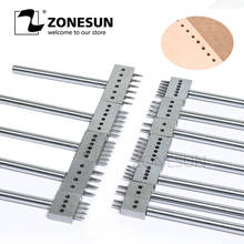 ZONESUN-perforadora de cuero, herramienta de mano de 2-6 agujeros, 1mm de diámetro de agujero, Perforación redonda, tornillo de cuero, herramienta personalizada 2024 - compra barato