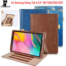 Роскошный чехол из искусственной кожи для планшета Samsung Galaxy Tab A 8,0 дюйма, 2019 дюйма, 10000 дюйма, T290, T297, чехол для планшета с ручным держателем, Магнитный чехол 2024 - купить недорого