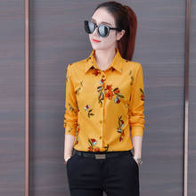 Women's Spring Autumn Style Chiffon Blouse Shirt Women's Button Turn-down Collar Long Sleeve Printed Elegant Slim Tops DD8438 2024 - buy cheap