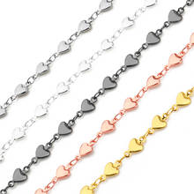 1 Meter New Promotional Fashion Stainless Steel Chain Accessories Handmade Delicate Heart DIY Jewelry Making Bracelet Necklace 2024 - buy cheap