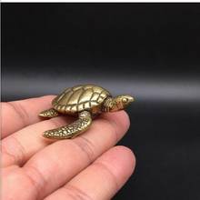 Copper Statue Brass Carved Animal Scarab Sea Turtle Gold Tortoise Exquisite Small Statues 2024 - buy cheap