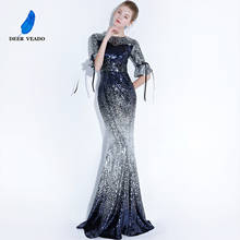 DEERVEADO Elegant Mermaid Evening Dress Long Sequins Half Sleeves Formal Party Dresses Evening Gown Robe De Soiree YS430 2024 - buy cheap