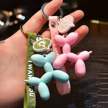 New Fashion Stereo Cute Balloon Dog Keychain Key ring Creative Cartoon Mobile Phone Bag Car Pendant Fun Keychain 2024 - buy cheap