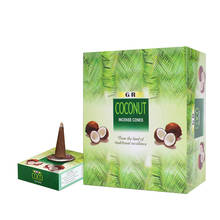 High Quality Indian Incense Cones Coconut Scent for Home Tower Cone Incense + Incense Base Dropshipping Bulk Sale Smoke Candle 2024 - buy cheap