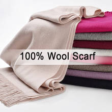 100% Natural Wool Scarves Women Winter Warm Scarf Luxury Brand Pashmina Tassel Cashmere Scarf for Ladies Blanket Scarf Echarpe 2024 - buy cheap