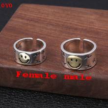 100%-Anillo de Plata de Ley 925 para hombre y mujer, con cara, con personalidad, apertura tailandesa 2024 - compra barato