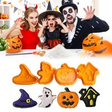 4pcs/set Halloween Hat Pumpkin Ghost Cake Mold Diy Cake Baking Decoration Plastic Biscuit Cutting Mould Tools 2024 - buy cheap