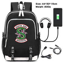 Riverdale South Side Snake Backpack USB Charge Rucksack Teen School Bags Men's and Women's Casual Laptop Knapsack 2024 - buy cheap
