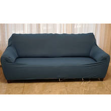 Capa de sofá de cor sólida grande elasticidade estiramento capa de sofá loveseat sofá de canto toalha capa de móveis 1/2/3/4 seater 2024 - compre barato