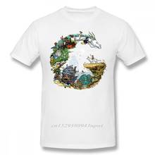 Футболка hayao miyazaki, футболка аниме Хаяо Миядзаки, футболка с коротким рукавом из 100% хлопка, забавная уличная одежда, графическая футболка 2024 - купить недорого