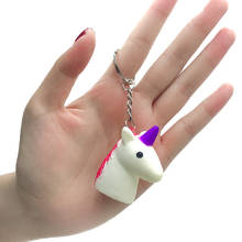 Random Color MINI Unicorn Slow Rising Squishy Baby Kids Stress Reliever Squeeze Toys Lanyard for Keychain/Phone Strap 5x3.5x2 CM 2024 - buy cheap