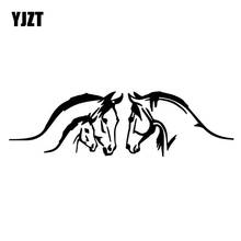 YJZT 17.9CM*5.2CM Horse Creative Decoration Car Door Car Sticekr Accessories Vinyl Decal Black/Silver C4-2339 2024 - buy cheap