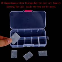 13*7*2.5CM  1PC 10 Compartments Clear Plastic Storage Box Jewelry Screw Organizer Container 2024 - buy cheap