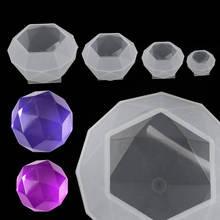 Resina epóxi de cristal de diamante diy, 4 tamanhos, molde para decoração de artesanato, moldes de resina epóxi de silicone uv, ferramentas de fabricação de jóias 2024 - compre barato