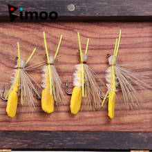 Bimoo 8PCS Yellow Hopper Madam X Dry Fly Size #10 Fresh Water Flies Terrestrials Fly Brown Rainbow Cutthroat Trout Fishing Lures 2024 - buy cheap