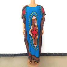 Plus Size Women Summer Patchwork Long Sexy Dress African Riche Dashiki Batwing Sleeve Ethnic Style Vestidos 2024 - buy cheap