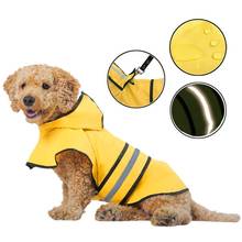Dog Raincoat  Waterproof Reflective  Pet Hooded Rain Coat Puppy Cat Clothes Raincoats Pets Apparel For Small Medium Dogs 2024 - buy cheap