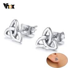 Vnox Vintage Knot Stud Earrings for Women Man Stainless Steel  Earrings brinco Accessory Gift for Female Girl 2024 - buy cheap