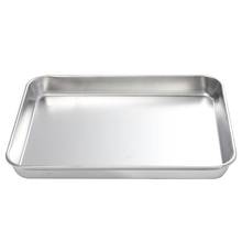 1 шт. прямоугольная тарелка из нержавеющей стали, поднос для еды, тарелка для еды для дома, кухни, отеля 2024 - купить недорого