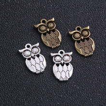 8PCS 14*20mm New Product Two Color Owl Charms Animal Pendant Jewelry Metal Alloy Jewelry Marking 2024 - buy cheap