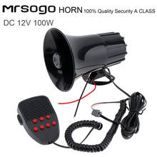 100W 12V 7 Sounds Car Truck Speaker Loud Siren Horn 105db with MIC 2024 - buy cheap