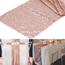 1pcs 30x275cm 30x180cm Gold Rose Gold  Sequin Table Runner for Party Table Cloth Weddings Decoration Table Runners for Home 2024 - купить недорого