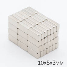 100pcs 10x5x3 mm N35 NdFeB Small Block Super Strong Neodymium Magnets 10*5*3 Rare Earth Cuboid Powerful magnetic magnets 2024 - buy cheap