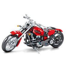 2022 Creative City Fat Boy Motorcycle Off-Road Motorbike Building Blocks Kit Bricks Classic Car Model Kid Toys For Children Gift 2024 - buy cheap