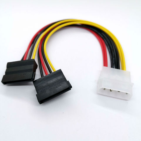 Новый 4Pin IDE Molex к 2 серийный ATA SATA Y сплиттер кабель питания для жесткого диска 2022 - купить недорого