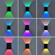 Art Deco Modern Wall Led Light Up Down Indoor Lighting Aluminum Wall Sconce Rgb Led Wall Lights with Remote Control Wandlamp 2024 - buy cheap