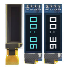 1 шт. 0,91 дюймовый OLED модуль 0,91 "белый/синий OLED 128X32 OLED ЖК OLED дисплей модуль IIC общаться D34/D24 0,91 oled 2024 - купить недорого