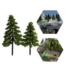 HO Масштаб N модели железнодорожного Досуг сосны Миниатюрная модель Пластик Деревья Поезд железная дорога пейзаж расположение пейзажей 2023 - купить недорого