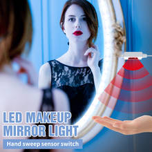 USB Makeup Mirror Vanity Light LED Hand Sweep Sensing Dressing Table Lamp LED Waterproof Bathroom Mirror Lamp LED Bombilla Strip 2024 - buy cheap