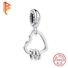 BELAWANG Pure 925 Sterling Silver Bead Charm Love Heart Pendant Charm Fit Original  Bracelet Bangle DIY Women Jewelry 2024 - buy cheap