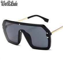 WarBLade 2019 New Fashion Women Vintage Oversized Square Sunglasses Big Frame Sunglasses Oval Acetate Frame Men Eyewear Goggles 2024 - buy cheap