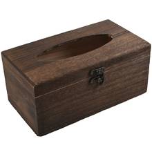 1PC Useful Wooden Retro Tissue Box Cover Paper Napkin Holder Case Home Car Decor 2024 - buy cheap