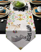 Decoração de mesa do dia da páscoa flor coelho da páscoa corredor de mesa decoração de mesa casamento hotel 2024 - compre barato