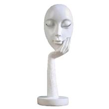 Moderno humano meditadores abstrato senhora face personagem resina estátuas escultura arte artesanato estatueta casa decorativo exibição 2024 - compre barato