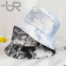 New Fashion Tie Dye Bucket Hats Cotton Double-sided Wear Summer Cap For Women Outdoor Street Sunscreen Sun Hat Female Panama Cap 2024 - buy cheap