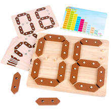 Placa digital de madeira para ensino, brinquedo montessori, subtração, ensino, matemática, brinquedos de ensino, #38 2024 - compre barato