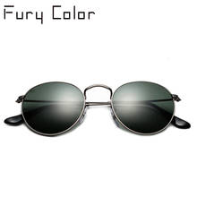 GLASS Lens UV 400 retro Small round metal frame MEN WOMEN Sunglasses Gothic Steampunk Sun glasses Mens Womens male black frame 2024 - buy cheap