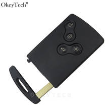 OkeyTech Original Key Shell 4 Button For Renault Laguna Koleos Megane Fob Remote Smart Card Key Case WIth Insert Small Key Blade 2024 - buy cheap