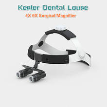 4X 6X Binocular Magnifying Dental Loupe Surgical Kepler Magnifier For Medical Operation Cosmetic Surgery With LED Head Lamp 2024 - buy cheap