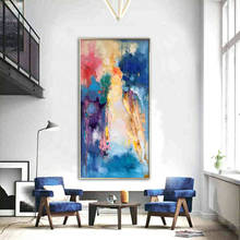 Large Blue Abstract Painting Painting Wall Art Canvas Painting Abstract Art Wall Painting Oil Painting Living Room Decoration 2024 - buy cheap