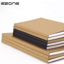 EZONE A5 Notebook Kraft/Black Cardboard Note Book Dot/Grid/Blank/Line Inner Page Sketchbook Diary Drawing Graffiti Painting Book 2024 - buy cheap