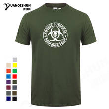 Fashion 16 Colors O-neck Tshirts Zombie Outbreak Response Team T-shirt  Protect Yourself Tee O-neck Hipster Street Free Shipping 2024 - buy cheap