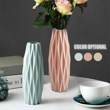 Origami Plastic Vase Milky White Imitation Ceramic Flower Pot Flower Basket Flower Vase Decoration Home Nordic Decoration 3 2024 - buy cheap